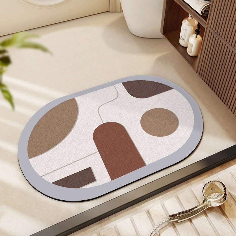 Modern Abstract Bath Mat Kalsten