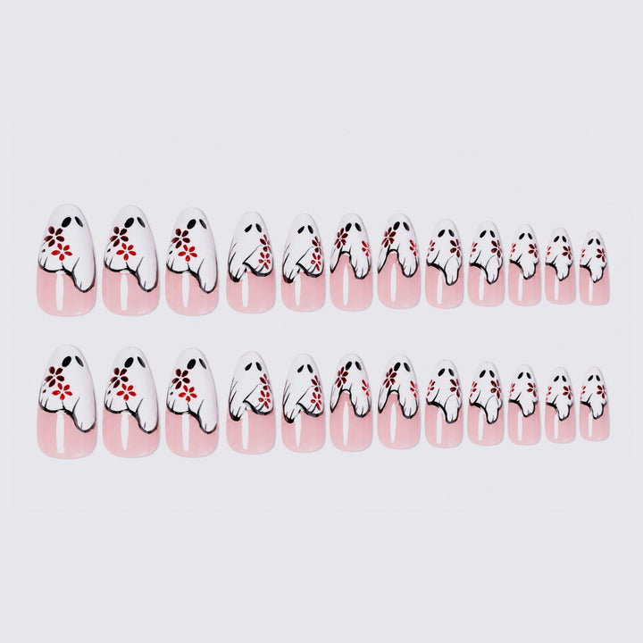 Artificial nail set with floral design Kalsten
