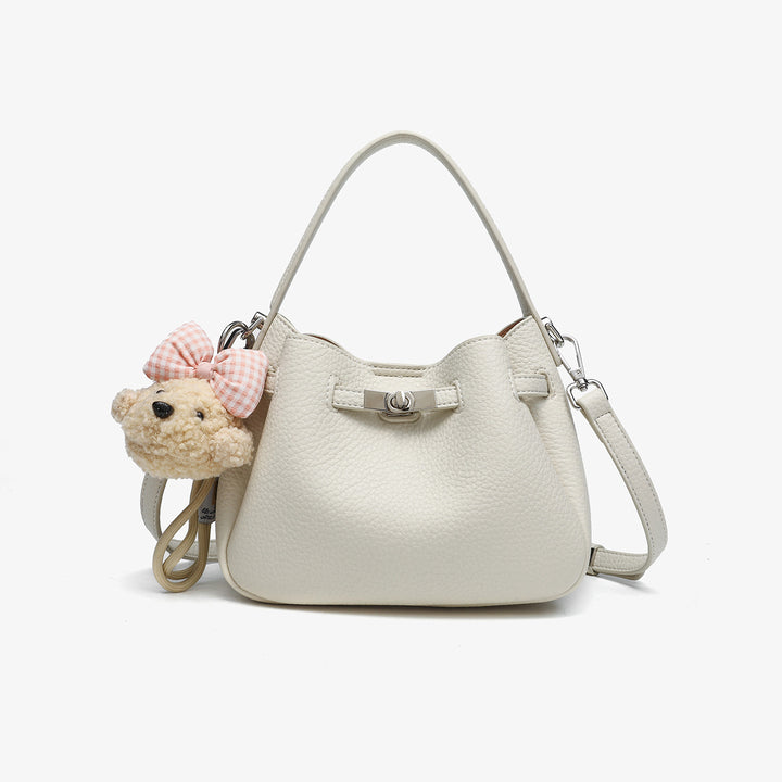 Chic Textured Bucket Handbag