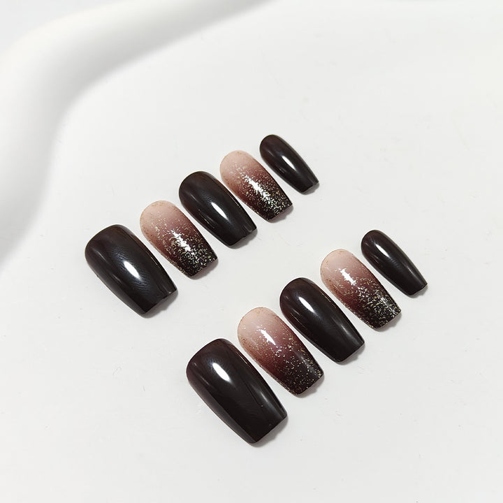 Artifical nails with glitter design Kalsten