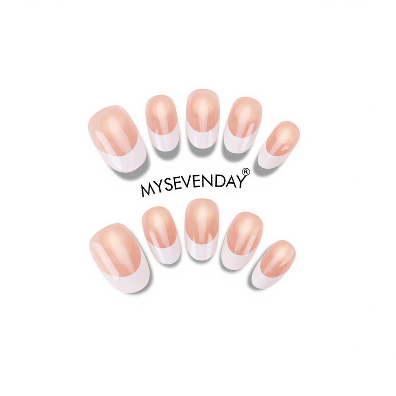 Press-On French Tip Nails Kalsten