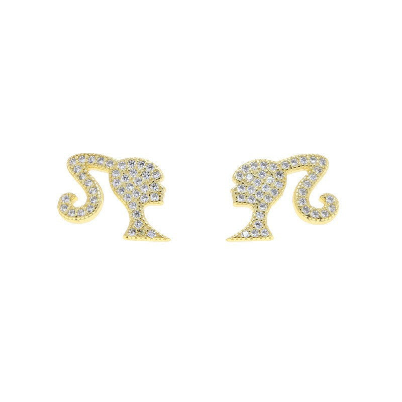 Heart-Shaped Glitter Earrings Kalsten