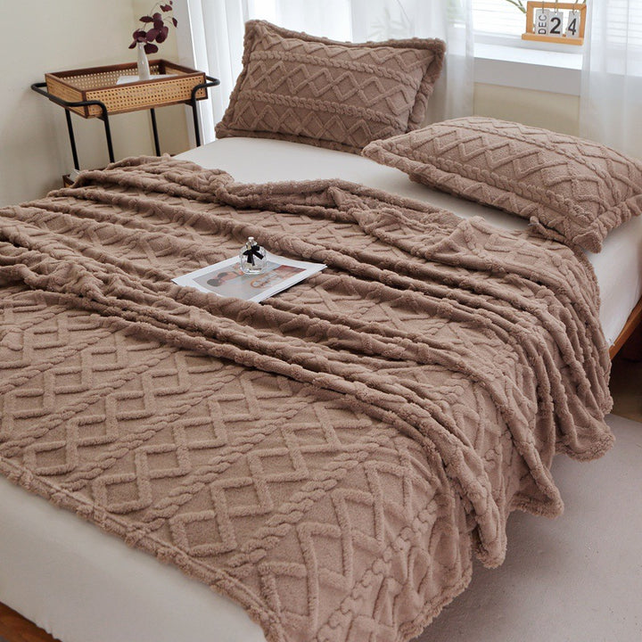 Textured Decorative Throw Blanket Kalsten