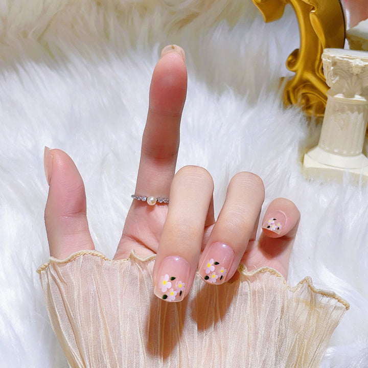 Floral Print Press-On Nails Kit