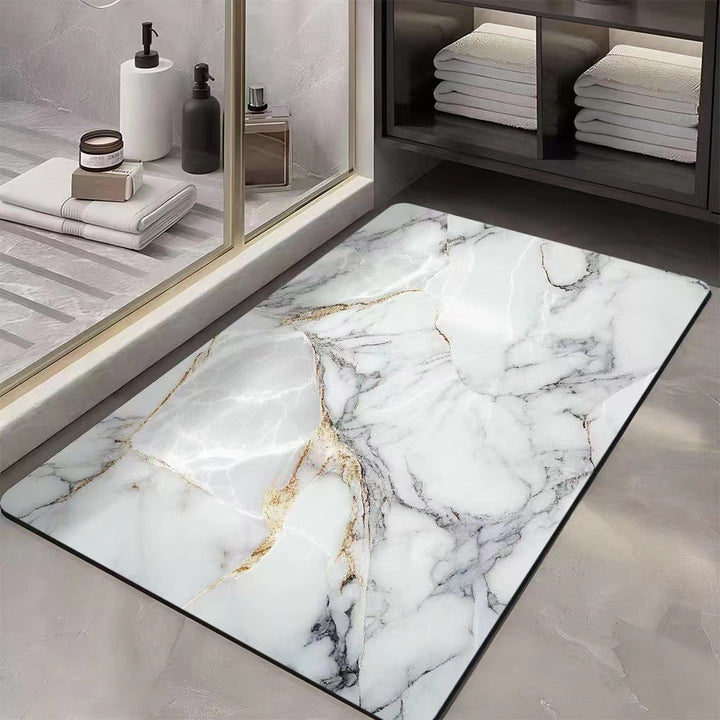 Luxury Marble Print Bath Mat