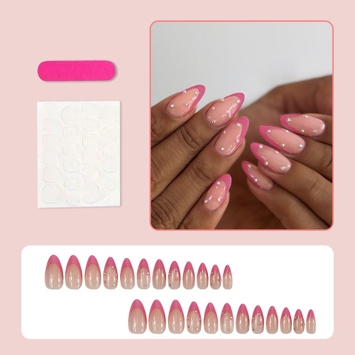Artificial nail set with elegant tips and sparkling accents Kalsten