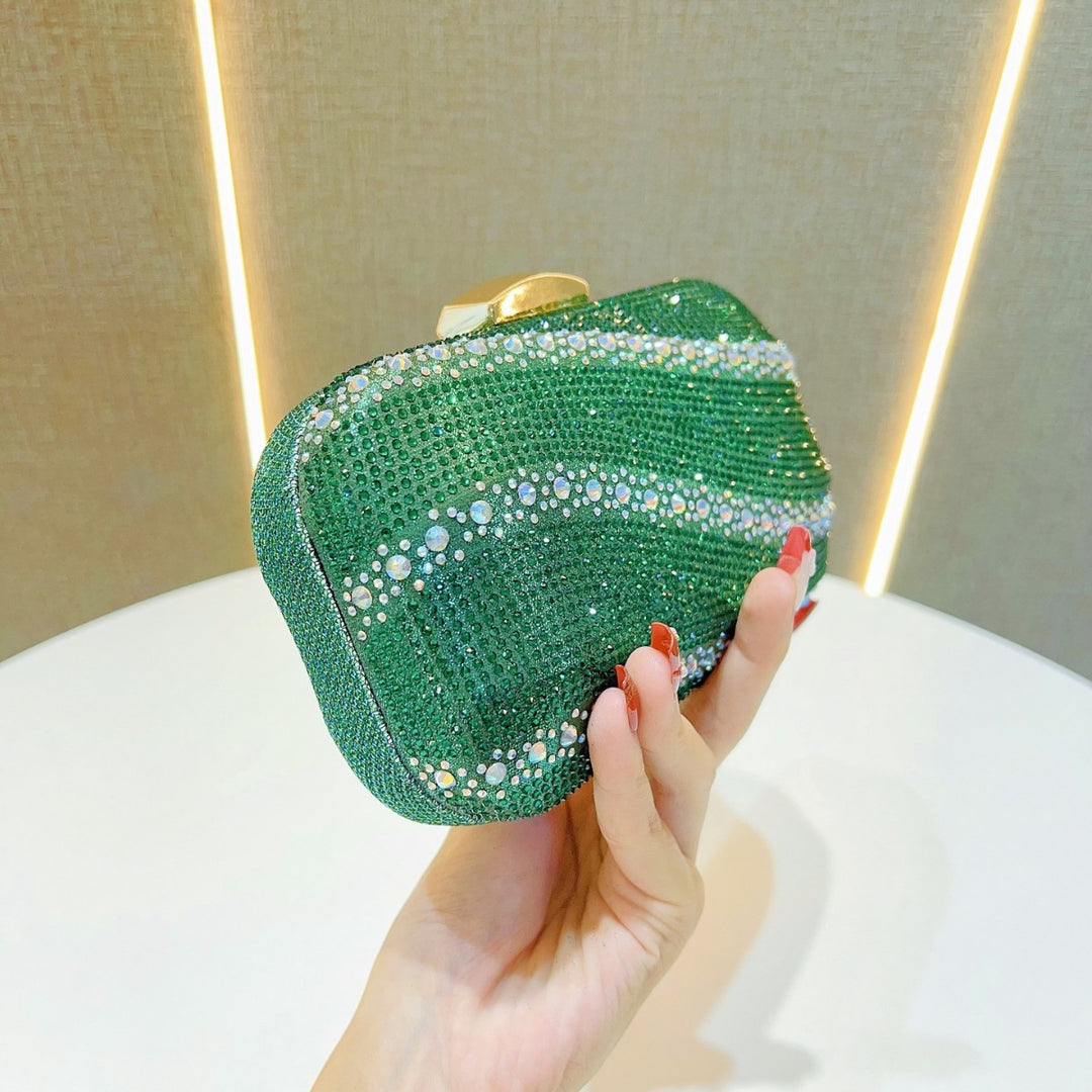 Crystal-Studded Clutch Handbag
