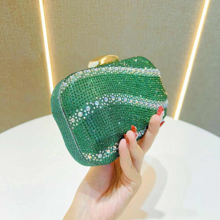 Crystal-Studded Clutch Handbag