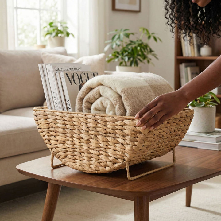Natural Woven Serving Tray Kalsten