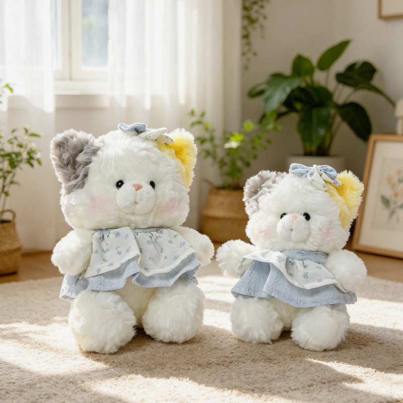 Plush Bunny Dress-Up Sitting Cuddler with Floppy Ears and Embroidered Face Kalsten