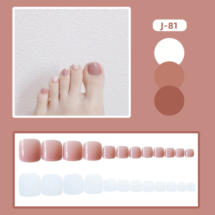 Elegant Press-On Toenail Art