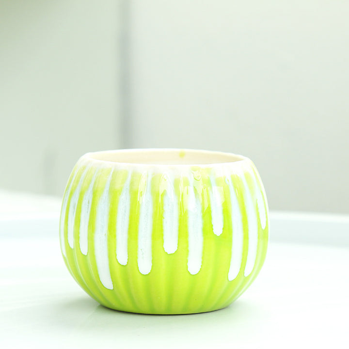 Ribbed Ceramic Planter Kalsten