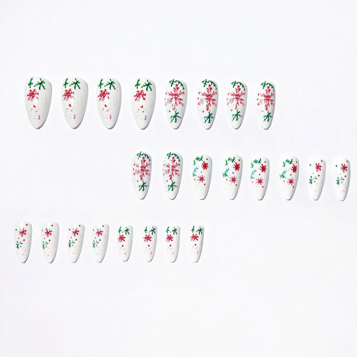 Artificial nails with winter snowflake and Christmas motif Kalsten