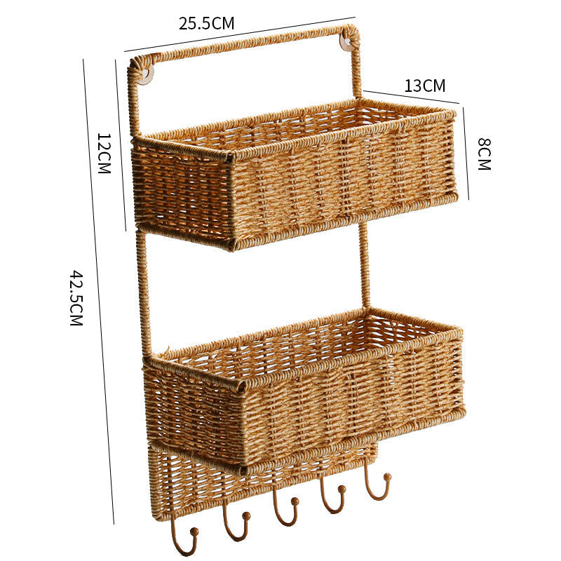 Two-Tiered Handwoven Storage Basket Kalsten
