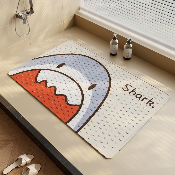 Fun Shark-Themed Bath Mat Kalsten
