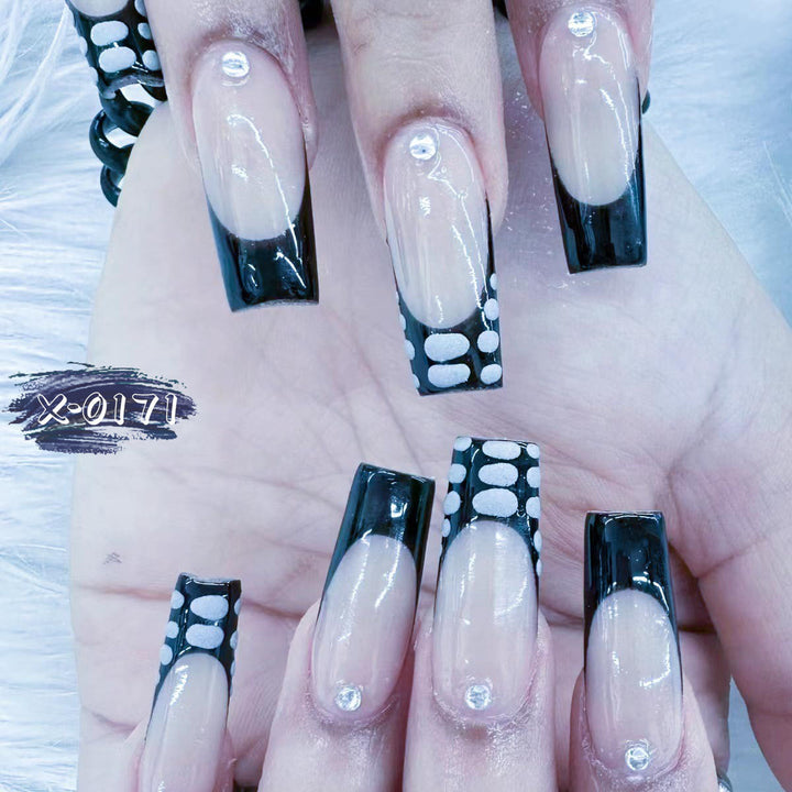 Artistic Acrylic Nail Art Kit with Elegant Dot Designs