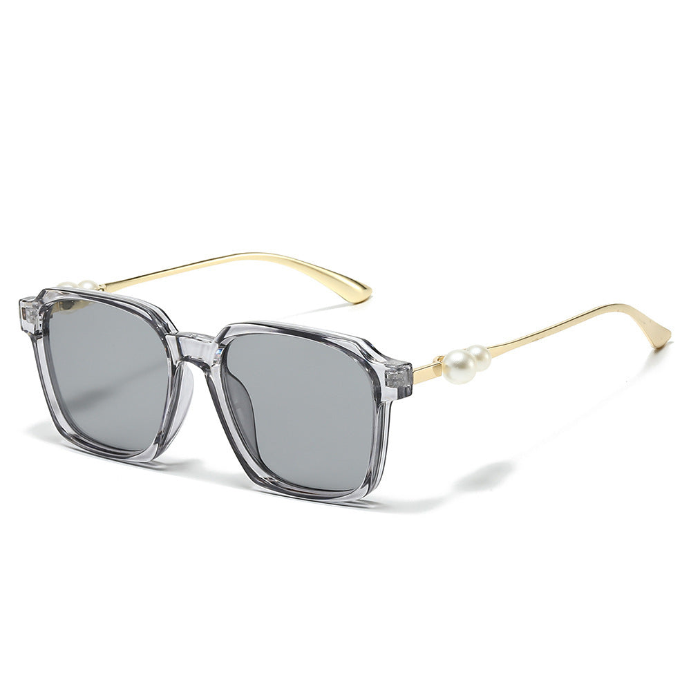 Chic Square Frame Sunglasses with Pearl Accents Kalsten