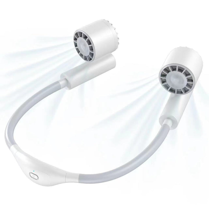 Cooling hands-free bladeless neck fan with adjustable gooseneck and rechargeable battery Kalsten