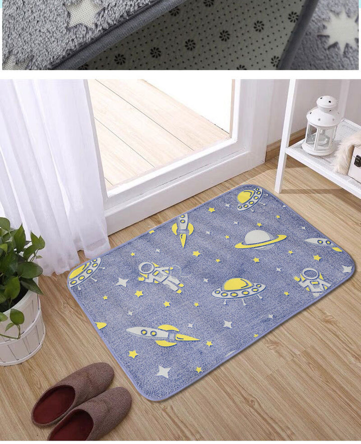 Star-Patterned Plush Bath Mat Kalsten
