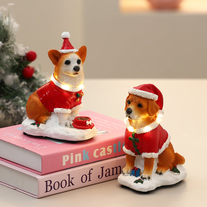 Festive LED Dog Figurine Kalsten