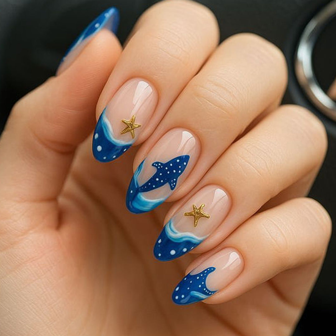 Artistic Ocean-Themed Nail Art Set Kalsten