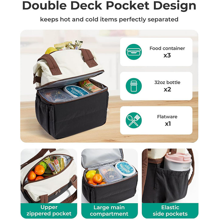 Insulated Multi-Compartment Lunch Tote Kalsten