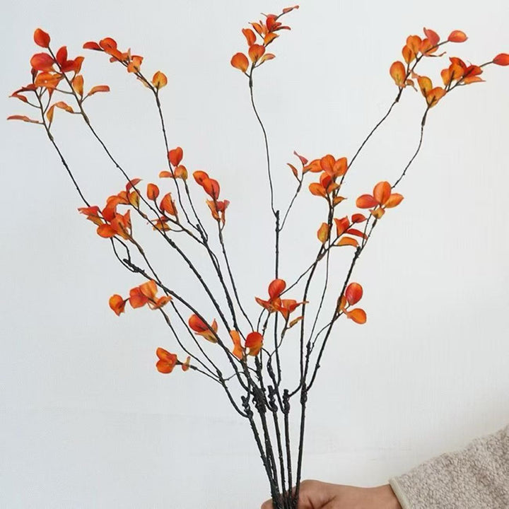Realistic Artificial Branch with Floral Accents