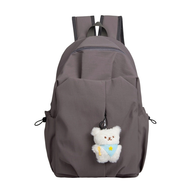 Backpack with High-Quality Craftsmanship and Cute Teddy Pendant Kalsten