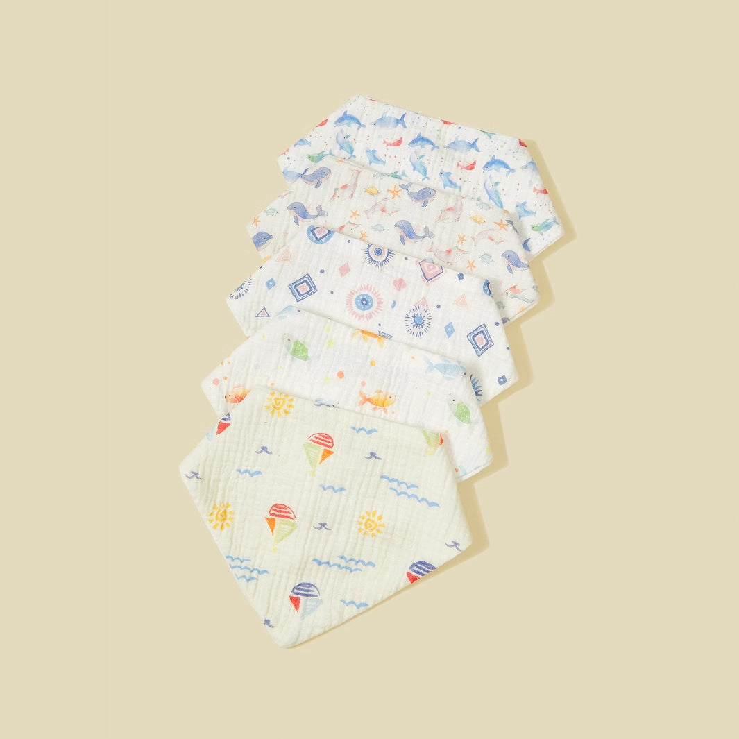 Soft Muslin Baby Bandana Bibs Set kalsten
