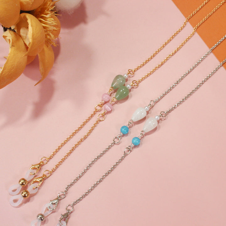 Fashionable necklace with elegant stone pendants Kalsten