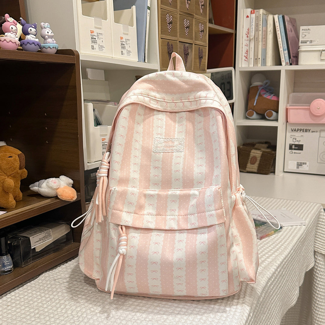 Stylish Decorative Bow-Embellished Backpack Kalsten