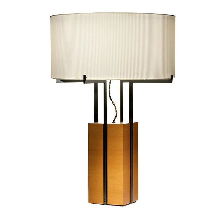 Modern Wooden Table Lamp with Unique Shade