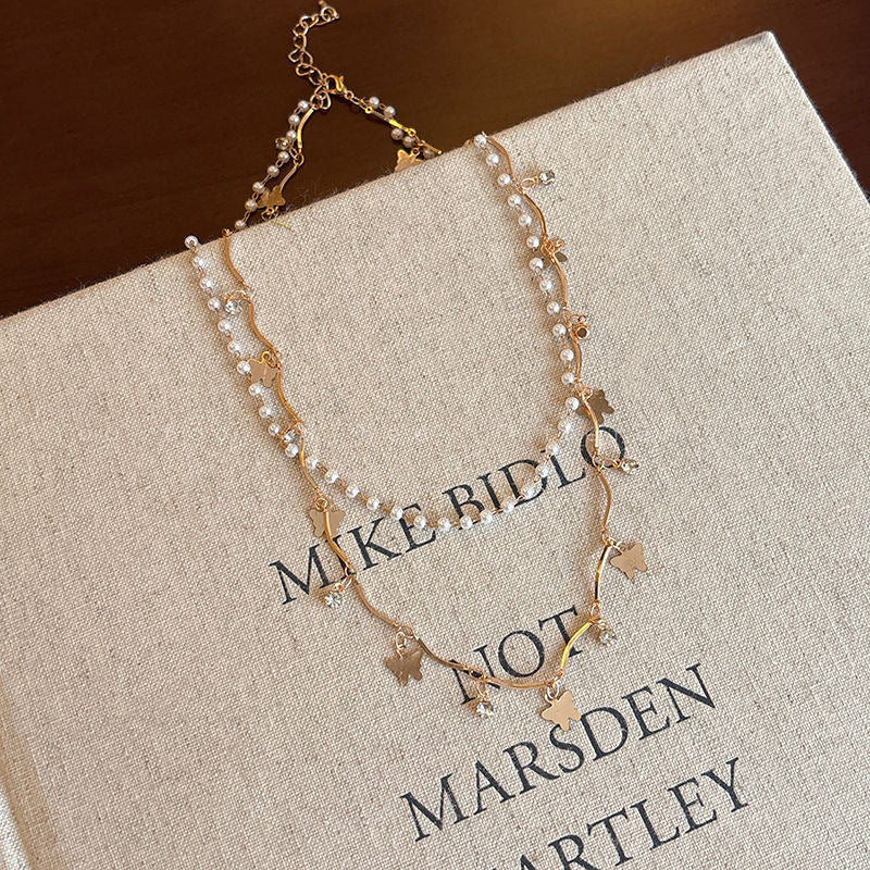 Layered Opal and Pearl Necklace Kalsten