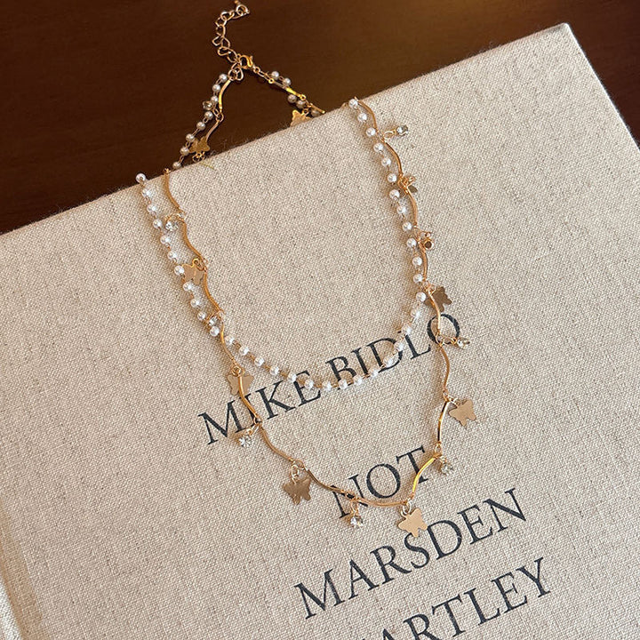 Layered Opal and Pearl Necklace Kalsten