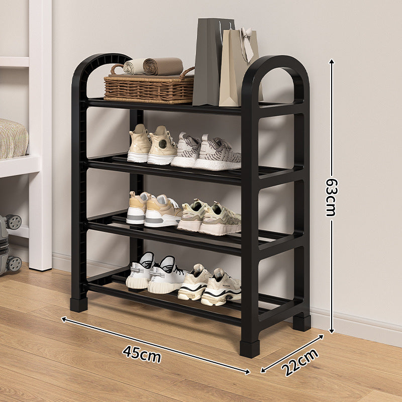Multi-Tier Narrow Shoe Storage Rack With Arched Side Frame And Slim Footprint