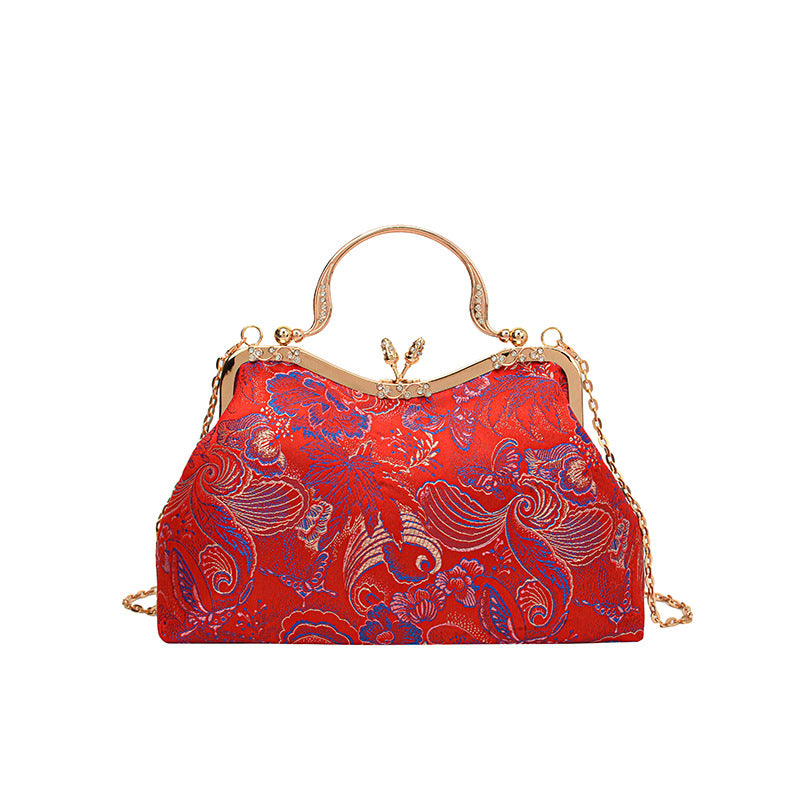 Elegant Vintage Floral Clutch Bag
