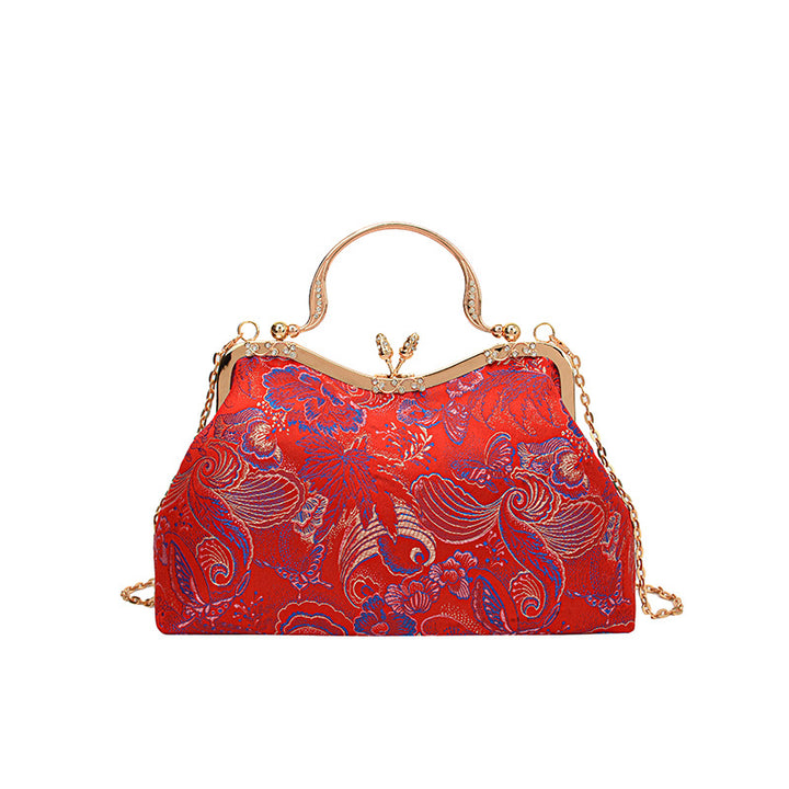 Elegant Vintage Floral Clutch Bag