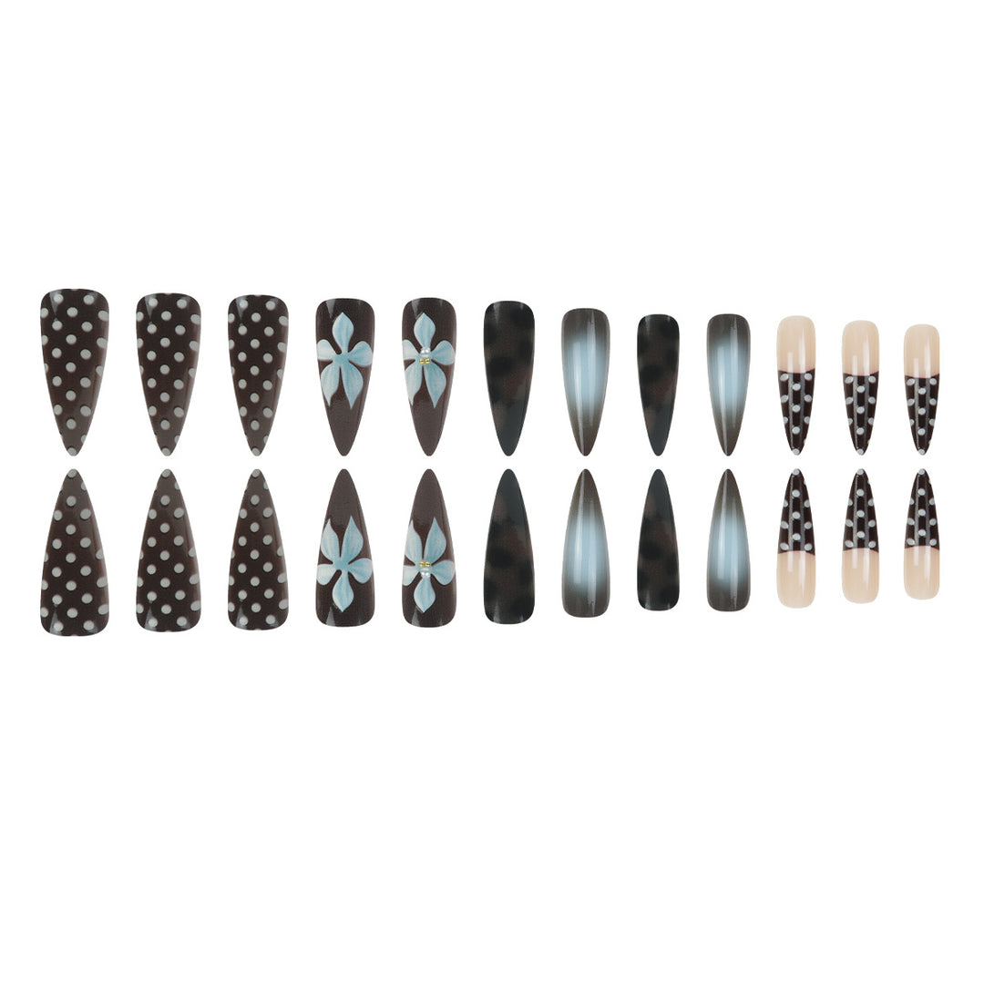 Decorative Artistic Long Stiletto Nail Extensions Kalsten