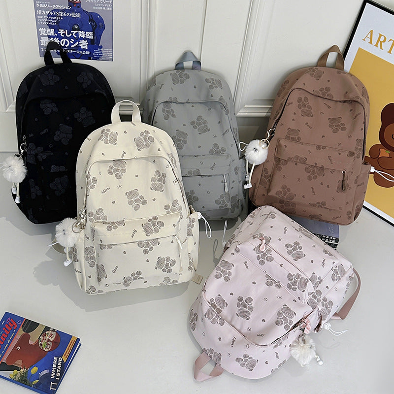 Backpack with Cute Paw Designs and Ergonomic Shoulder Straps Kalsten