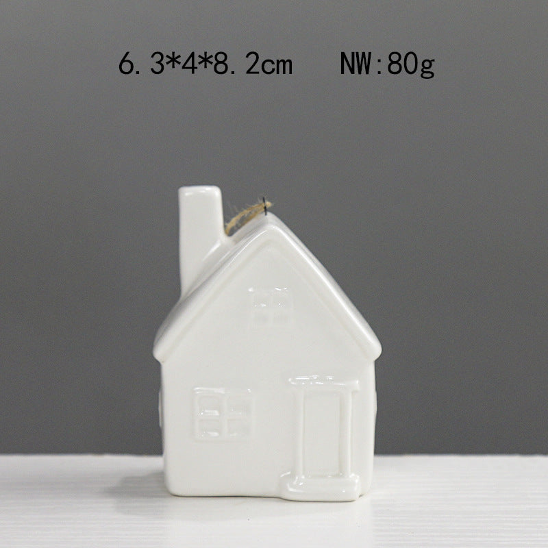 Decorative Ceramic House Figurine Kalsten