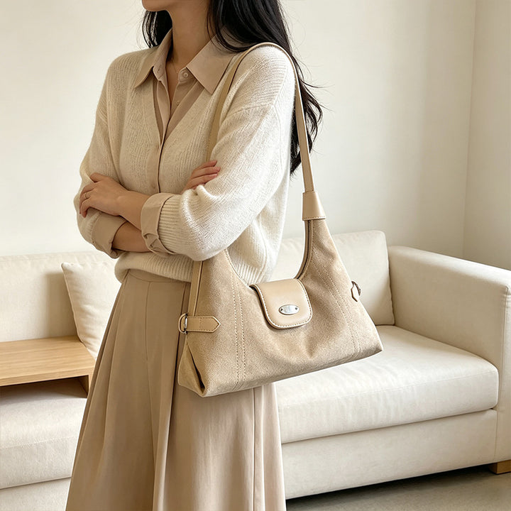 Stylish Suede Shoulder Bag Kalsten