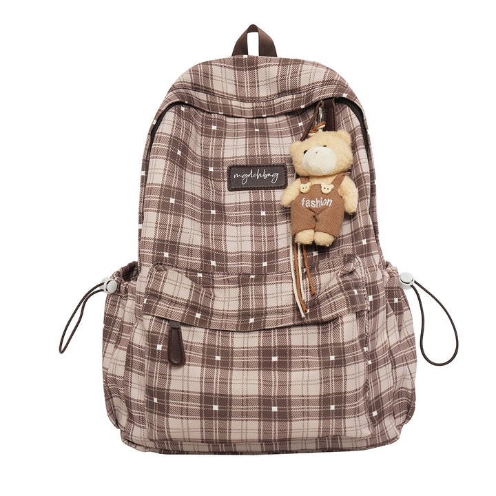 Trendy Plaid Pattern Backpack Kalsten
