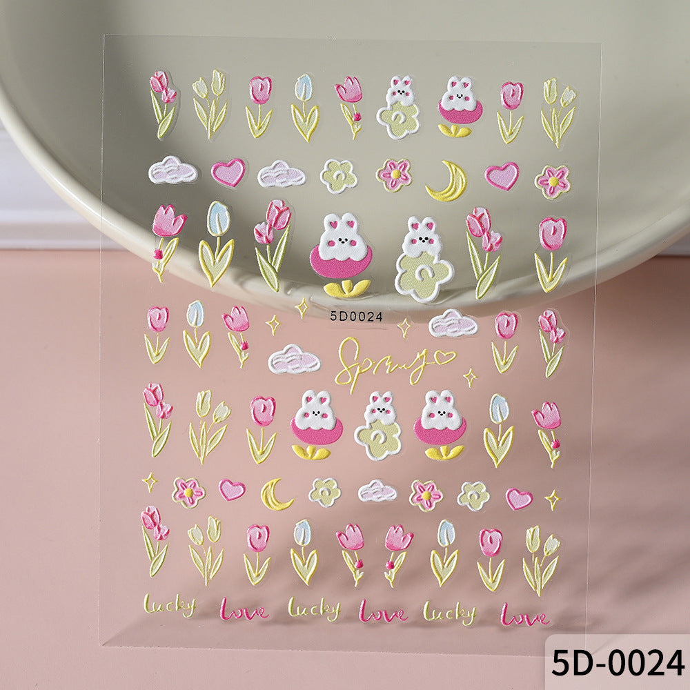 Cute Animal-Themed Nail Art Stickers