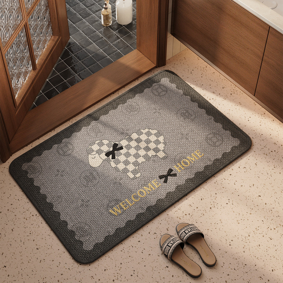 Playful Animal-Themed Bathroom Mat