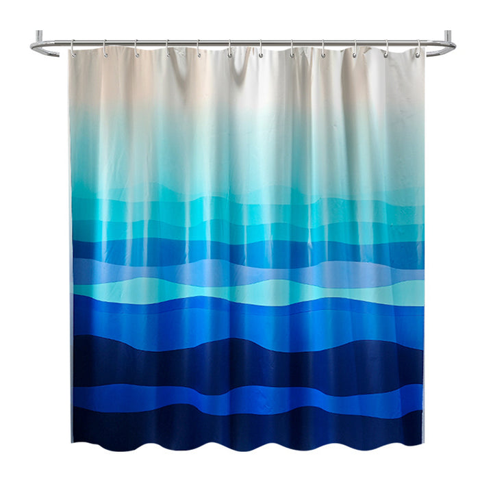 Ocean Wave Pattern Shower Curtain Kalsten