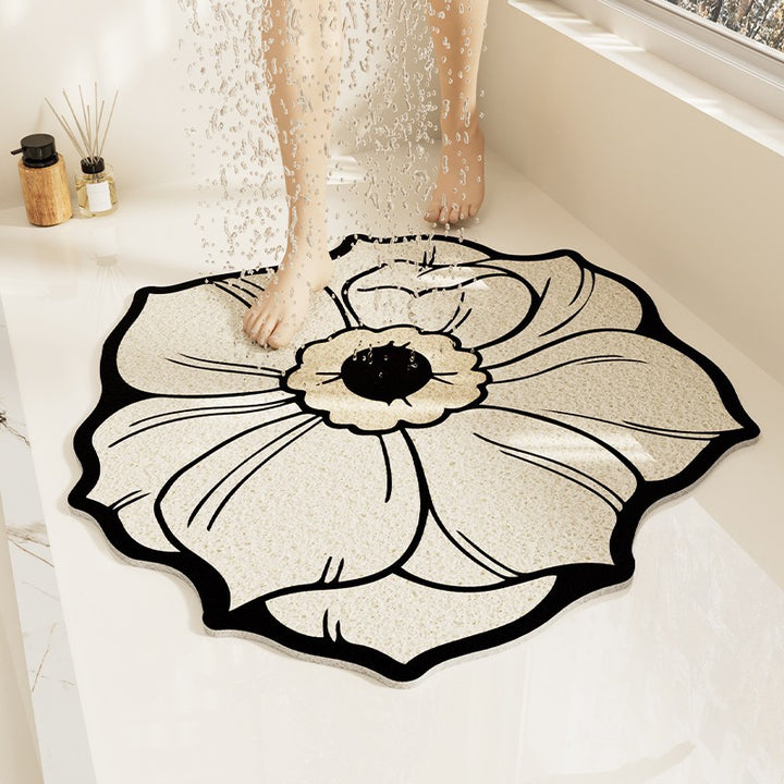 Floral Design Bath Mat Kalsten