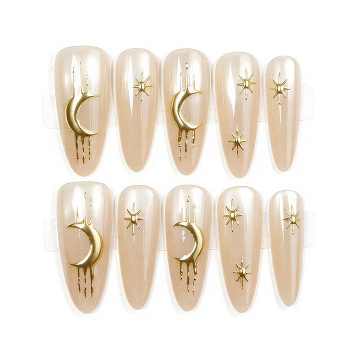 Celestial Themed Press-On Nail Art Set Kalsten