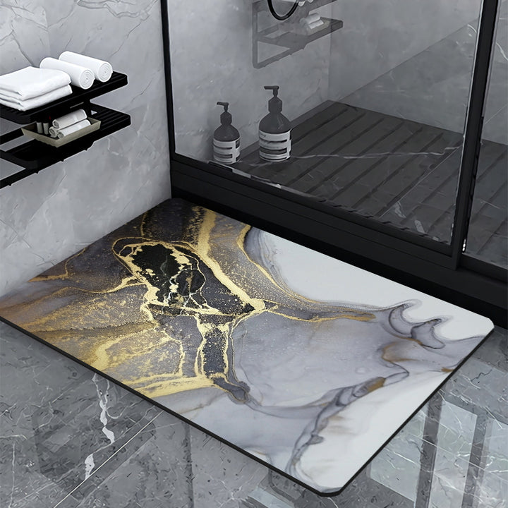 Luxury Marble-Effect Bath Mat Kalsten