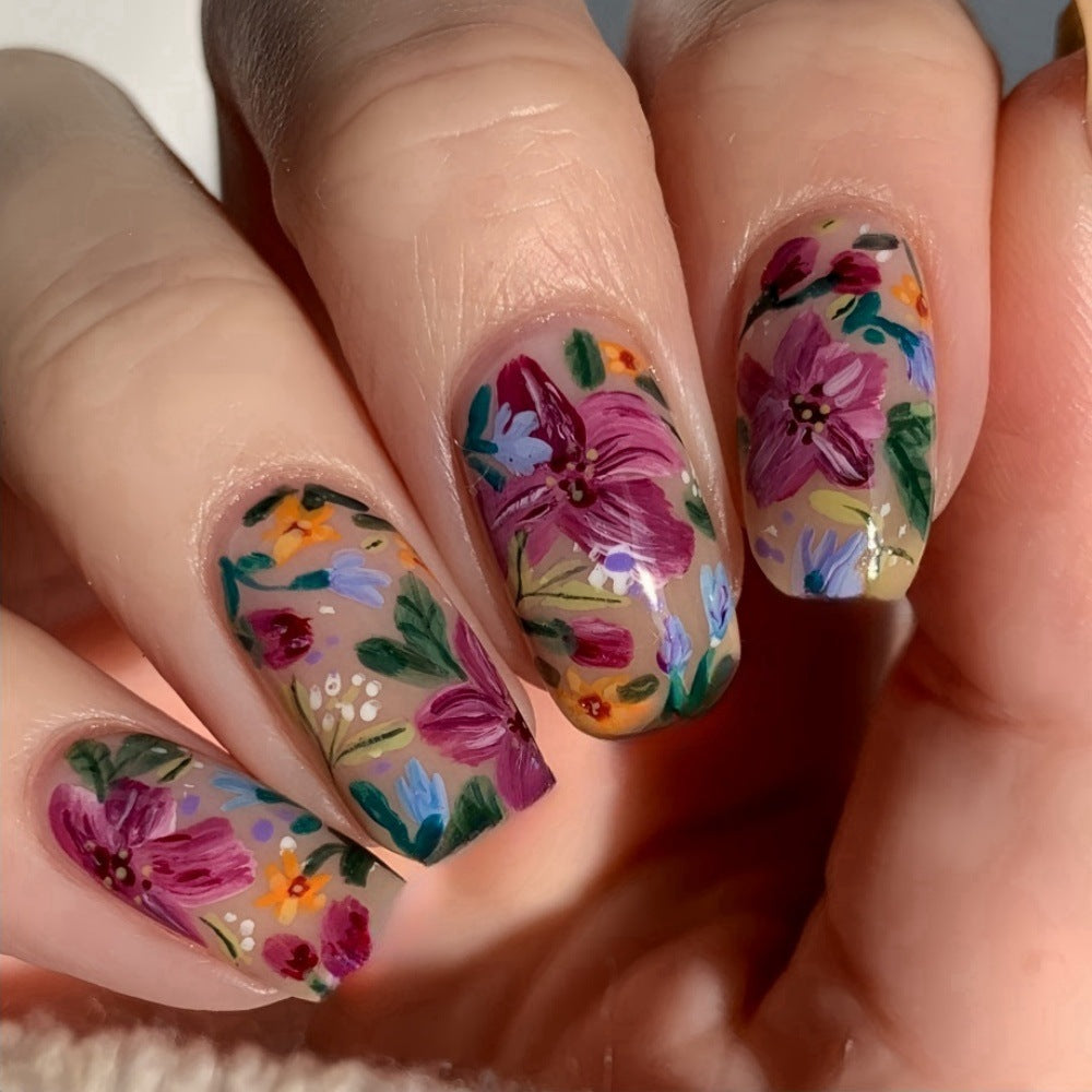 Artificial nails with floral accents Kalsten 1788541752