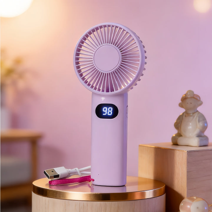 Women's portable high-performance hand fan with digital speed display Kalsten